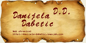 Danijela Dabetić vizit kartica